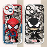 Marvel Spider-Man & Venom Clear Phone Case for iPhone